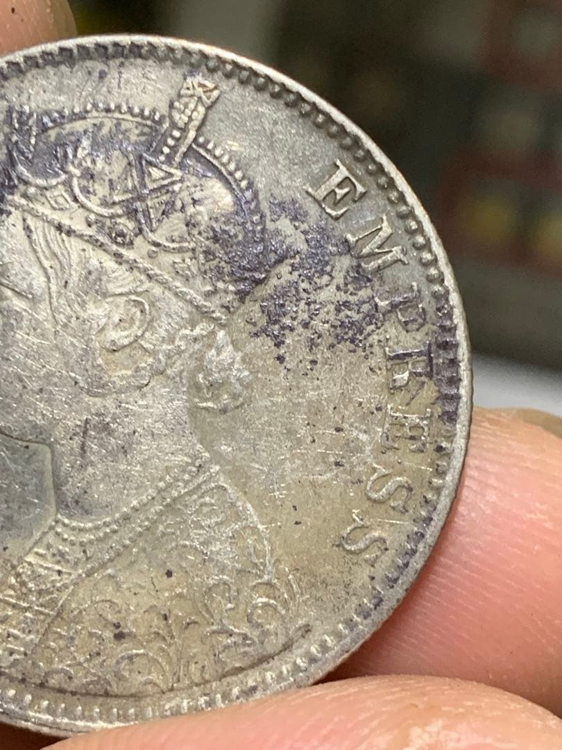 1901 年 エンプレス・ヴィクトリア 1ルピー 銀貨 古銭 銀貨