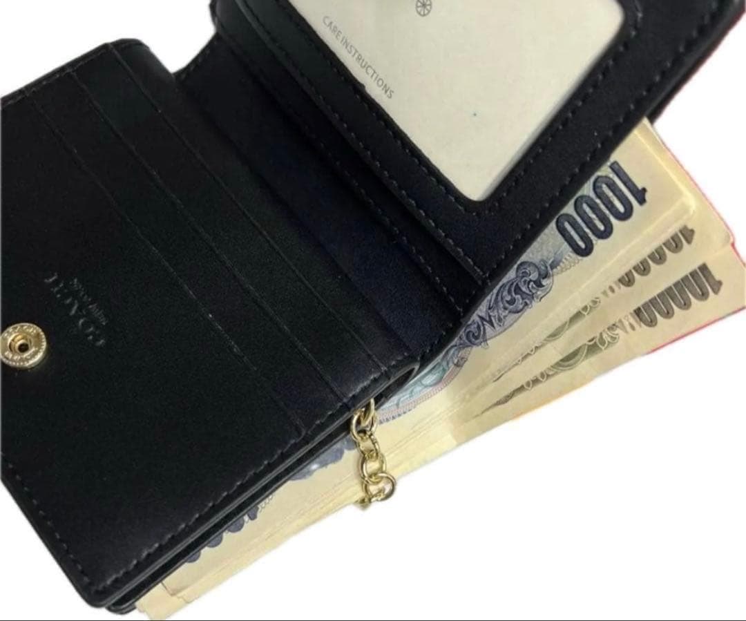 COACHコーチ ミニ財布 二つ折り キーホルダー エンボスシグネチャー