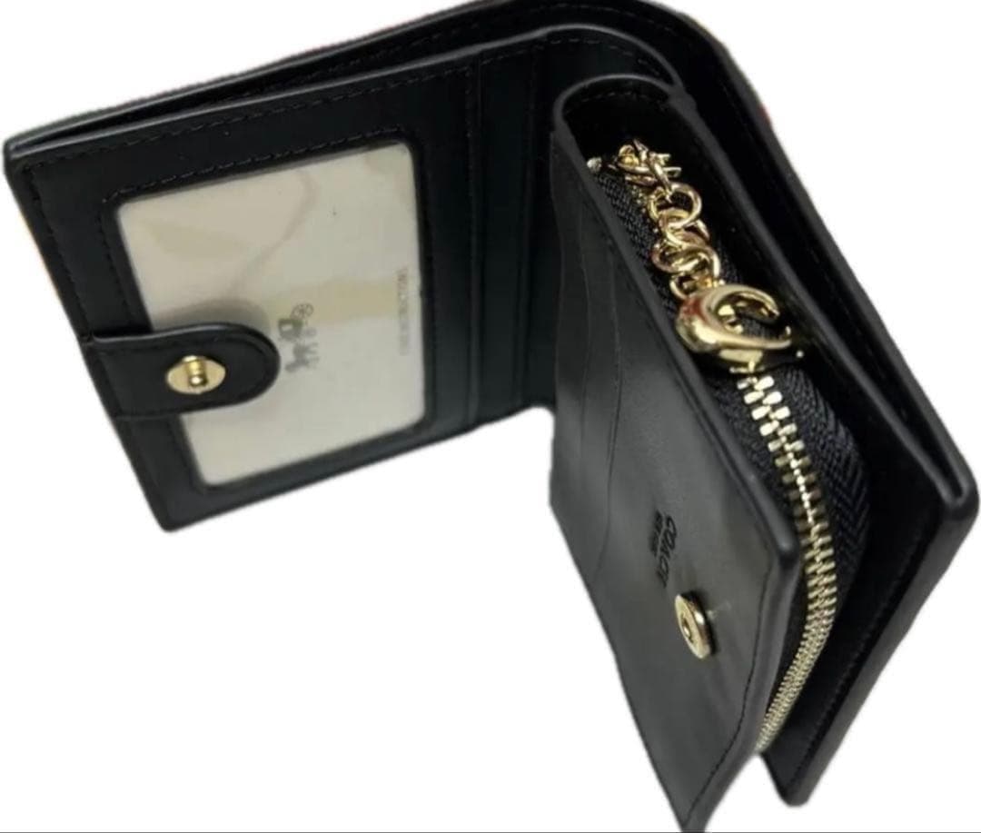 COACHコーチ ミニ財布 二つ折り キーホルダー エンボスシグネチャー