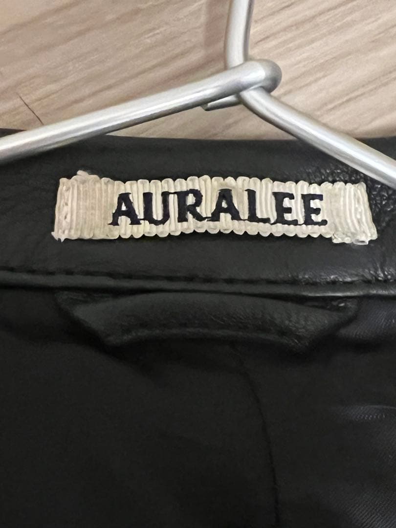 【まる】AURALEE レザージャケット ５ブラック ゴートスキン 本革