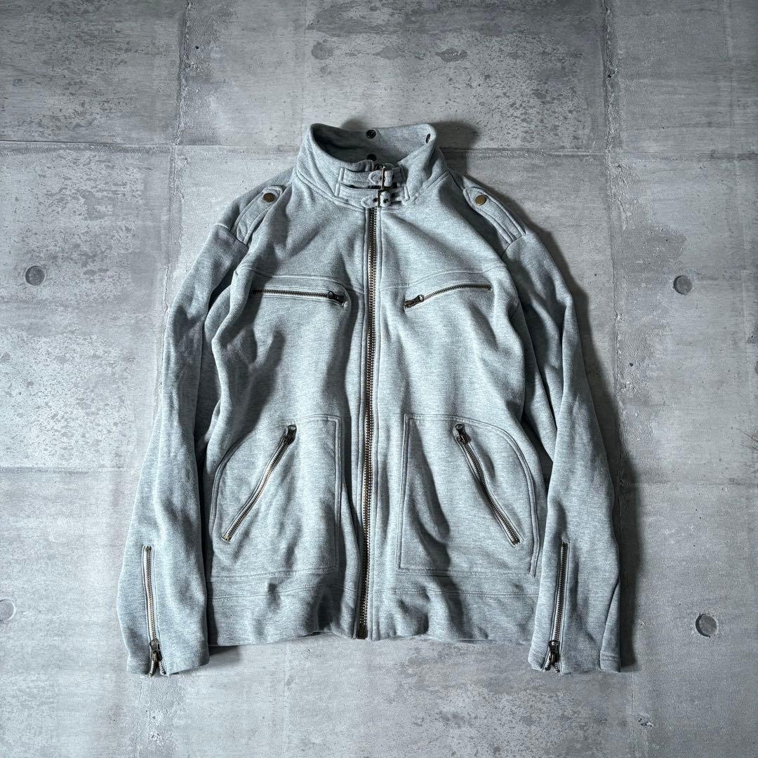 ジャケット・アウター 00s archive far sweat riders jacket y2k