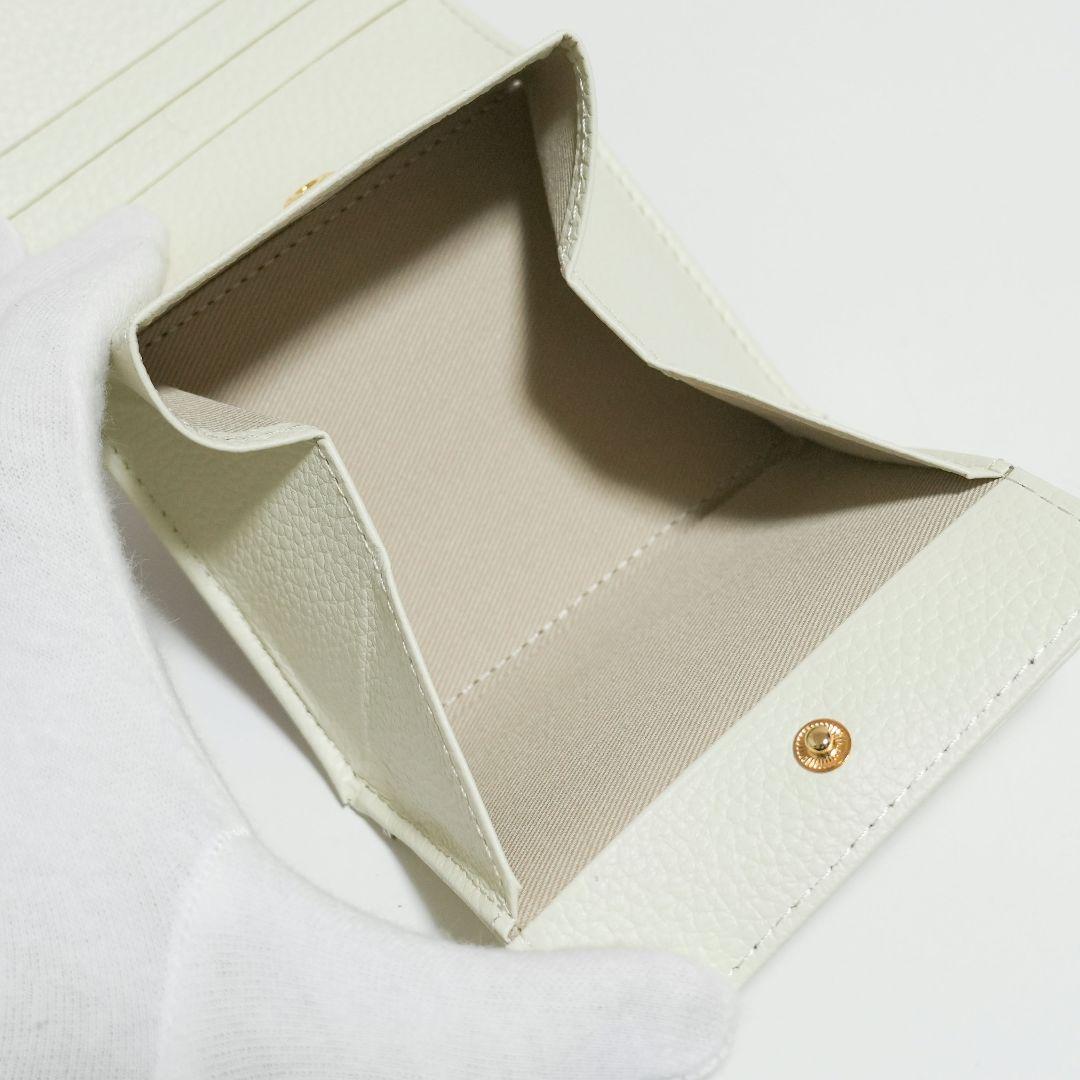 【未使用新品】友禅文庫 花柄 二つ折り財布 牛革 日本製