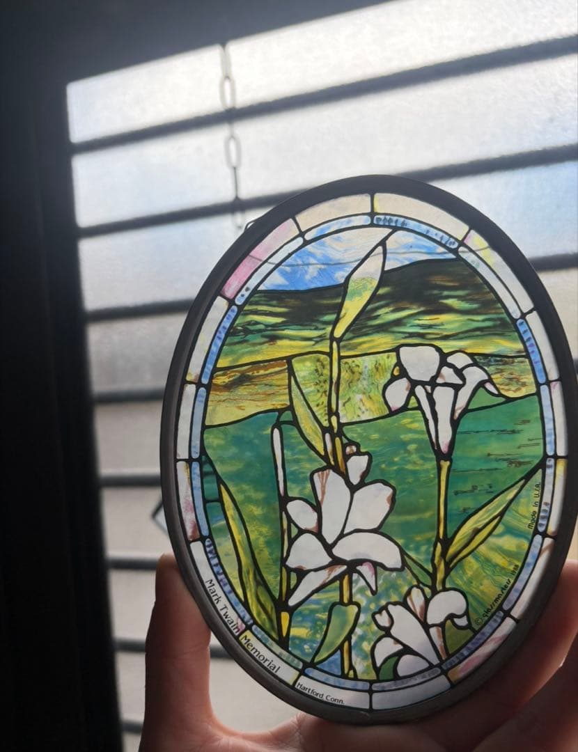 レア ルイスティファニー 百合　ユリ　ステンドグラス