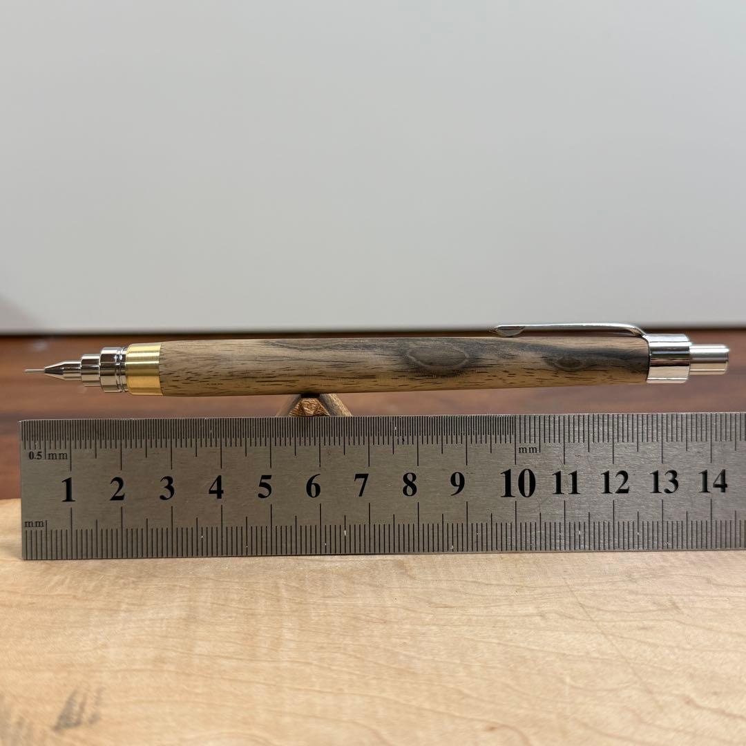 161黒柿　木製シャーペン　最強低重心　真鍮　無塗装