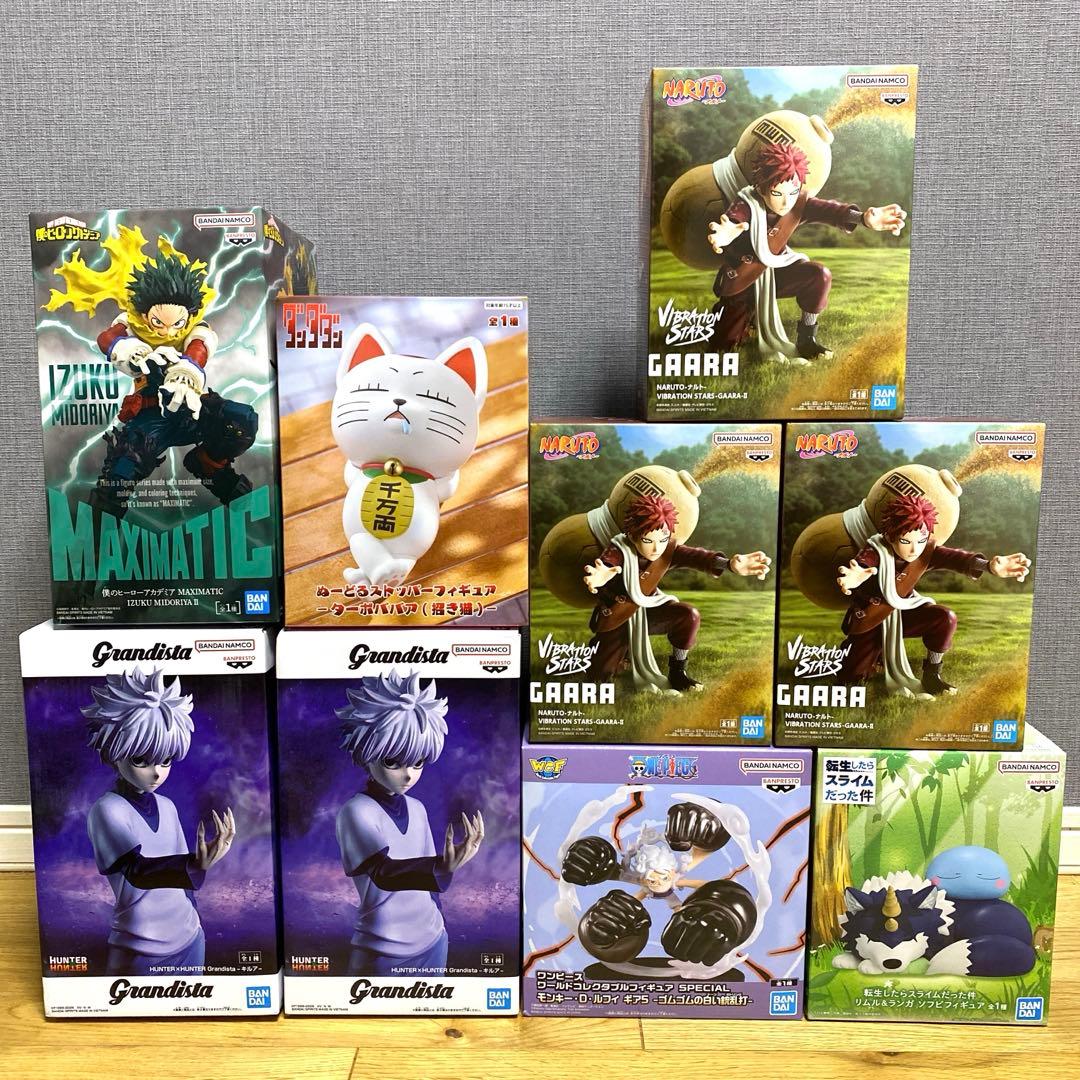 9箱セット プライズフィギュア まとめ売り H×H ヒロアカ ナルト ワンピース