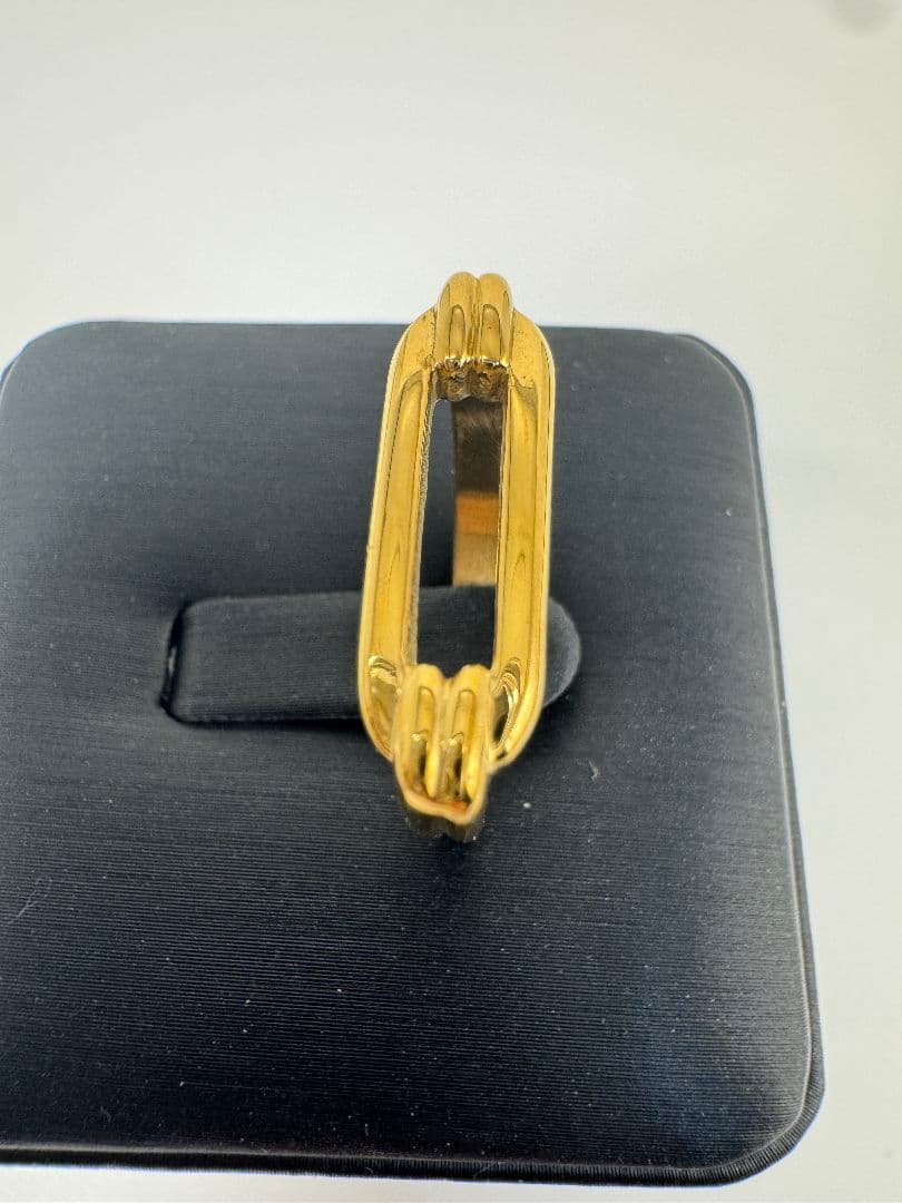 幾何学模様の鏡面仕上げ指輪3.12g