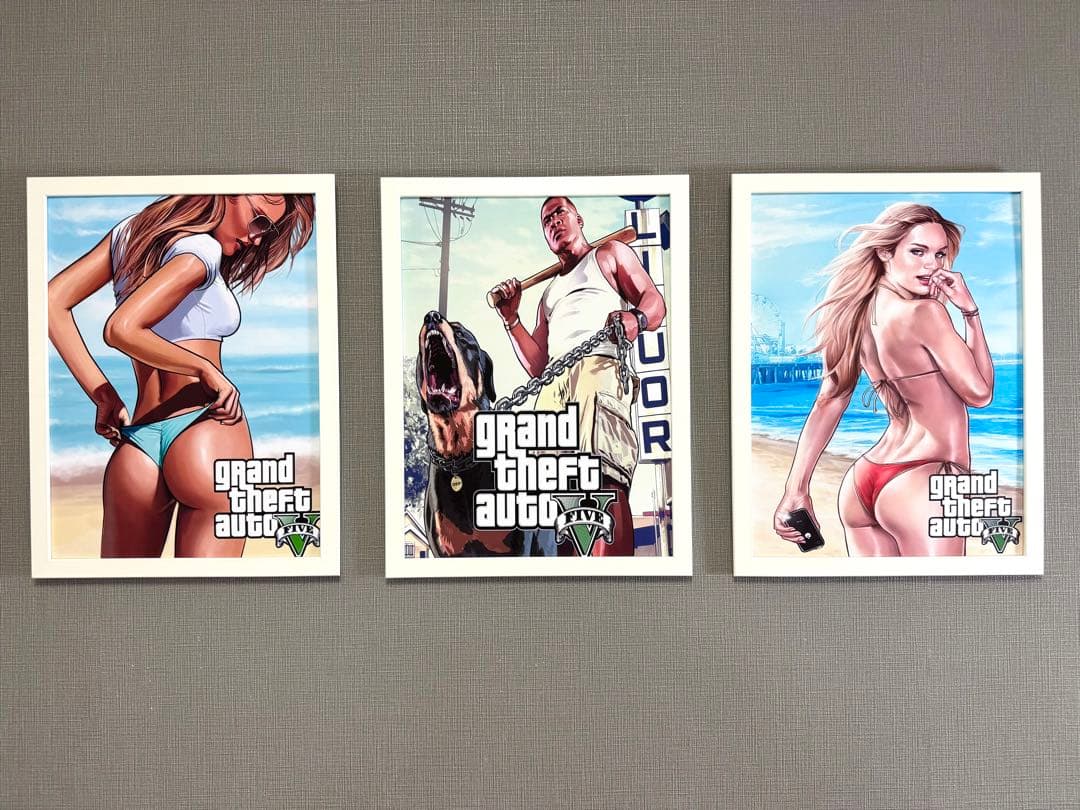 No.275フレーム付きキャンバスアート　アートポスター　GTA5 グラセフ