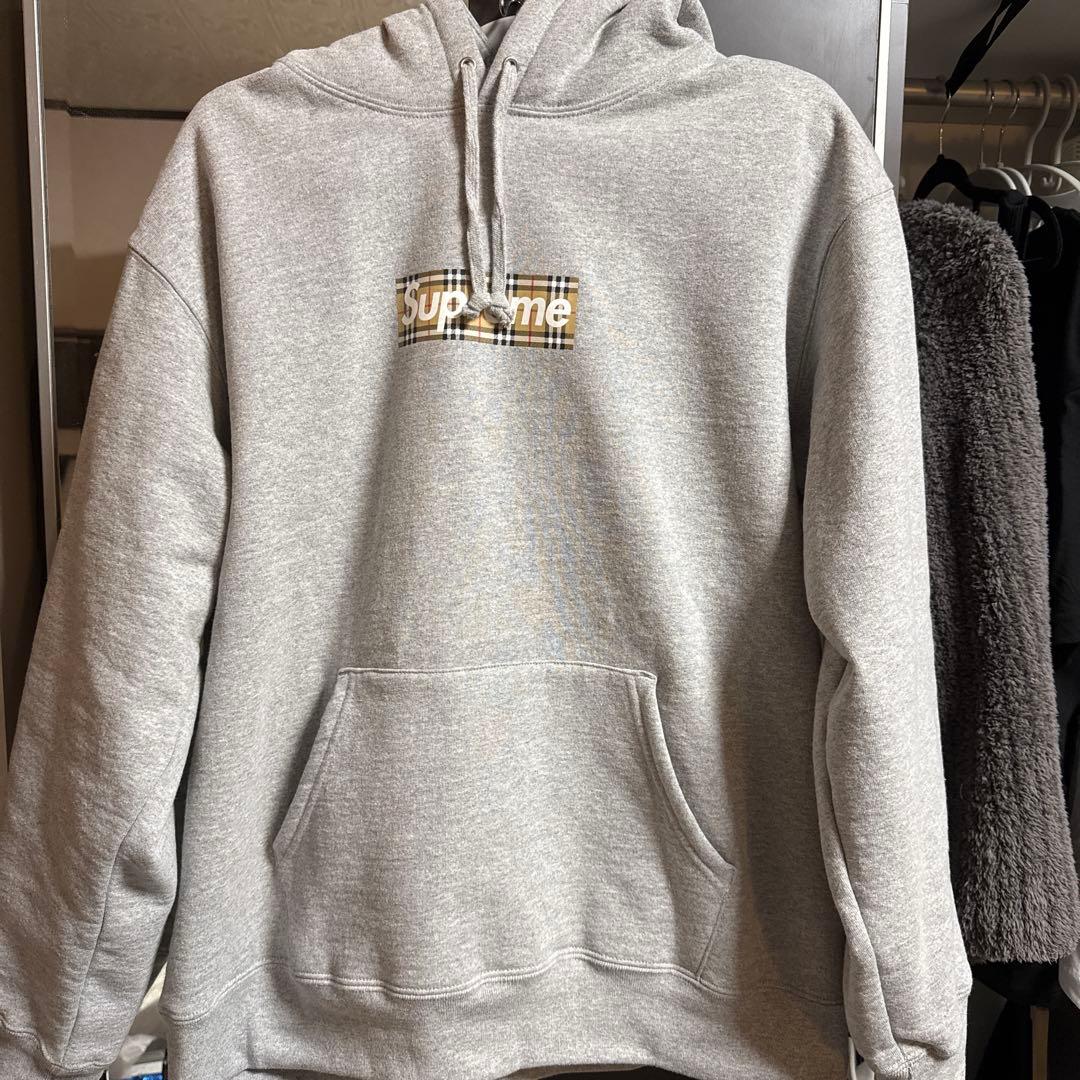 トップス Supreme Burberry Box Logo Hooded M