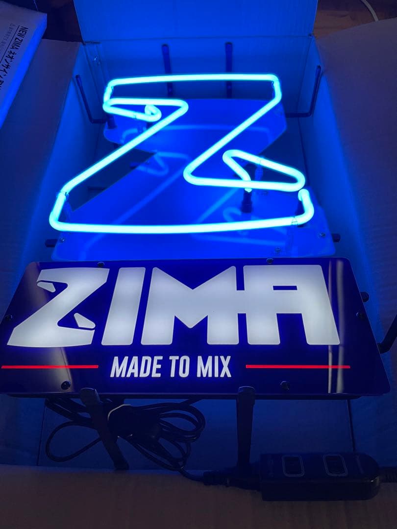 【非売品】希少 ZIMA ジーマ ネオンサイン ネオン管 新ロゴ 電飾 ガラス管