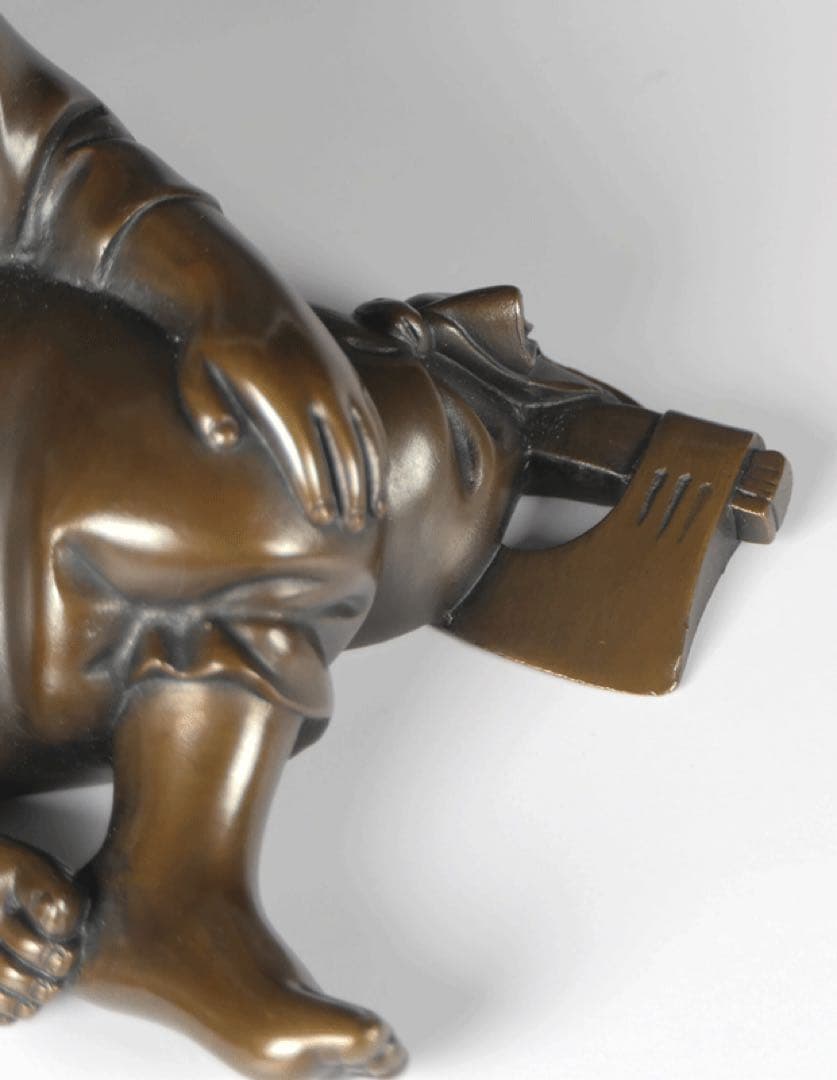 AKIKO　　銅器置物 養老乃瀧伝説 養老の滝