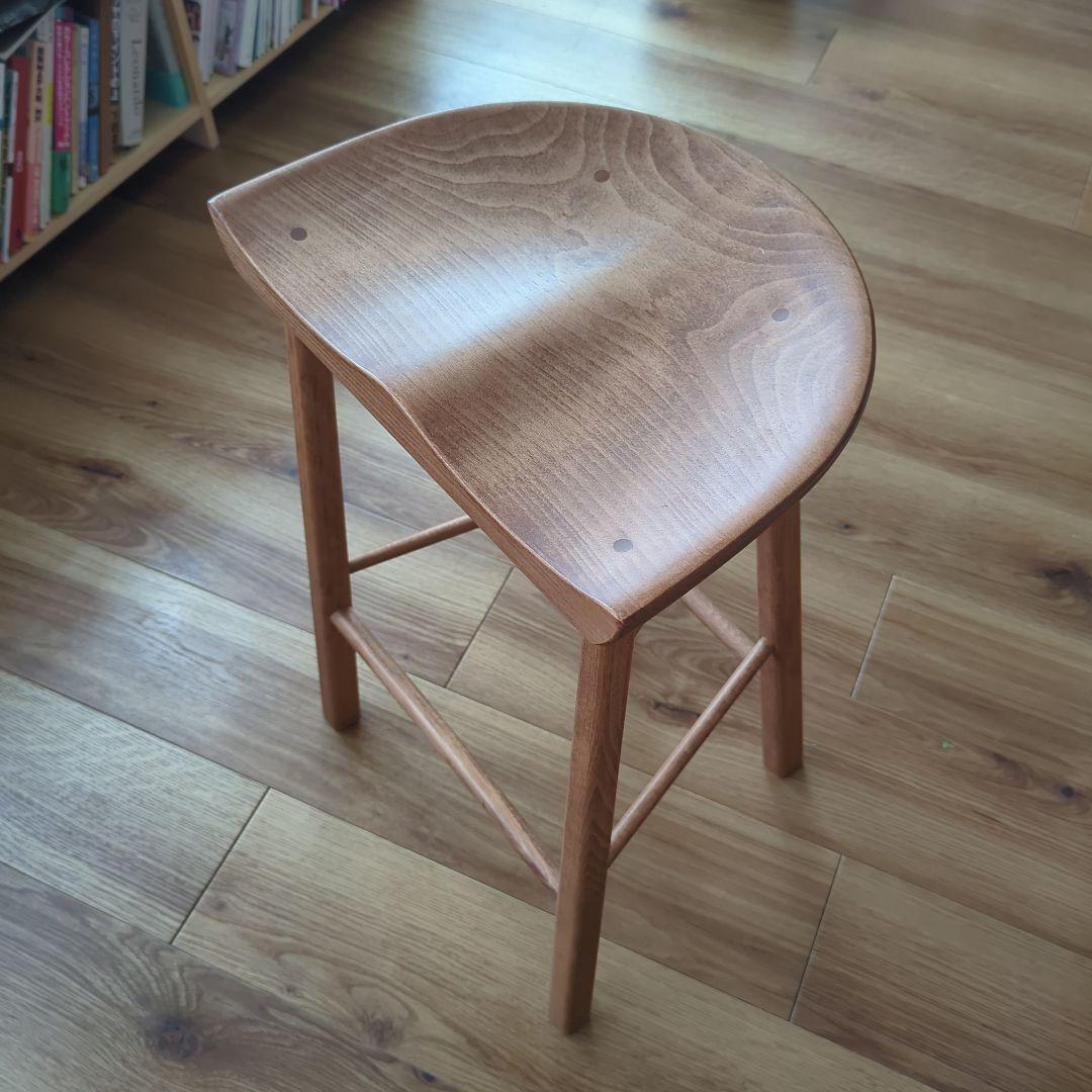 KANADEMONO クラフトスツール　ビーチ天然木　ブラウン