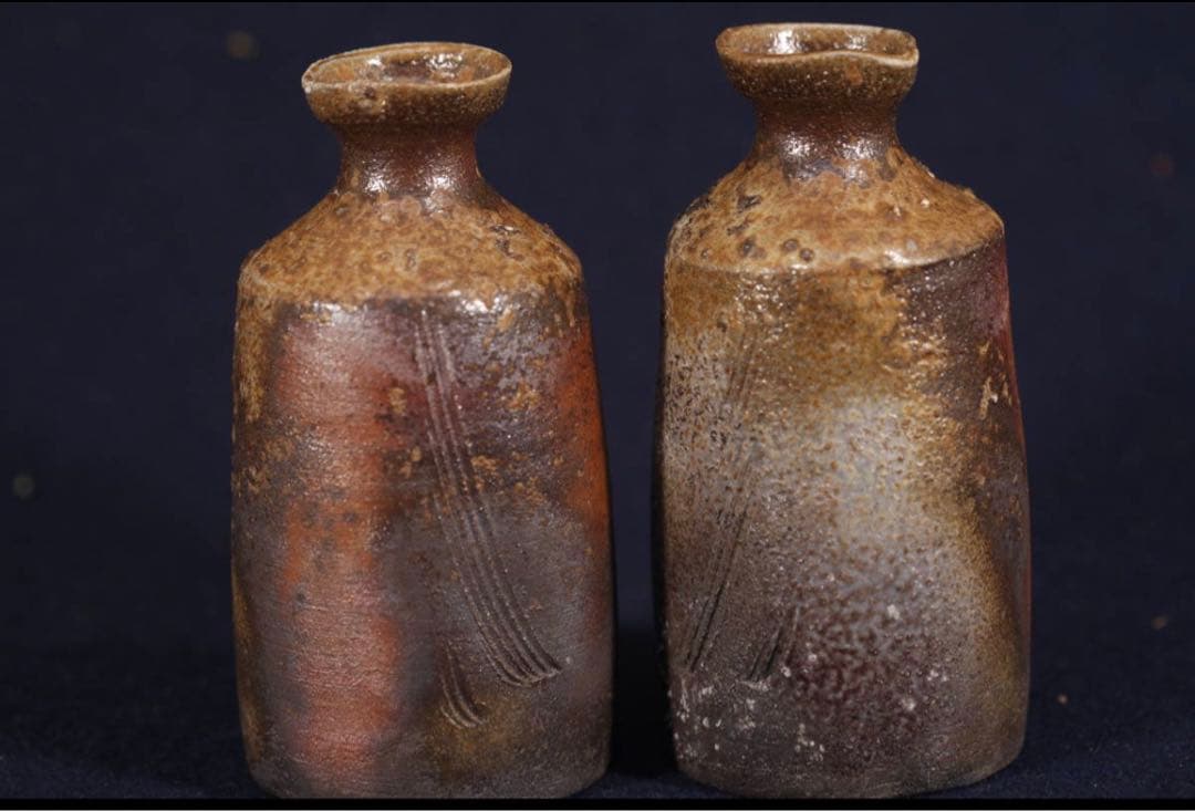 う*ふ様 備前焼　小西陶古　酒器セット徳利 お猪口 お酒　ぐい呑み