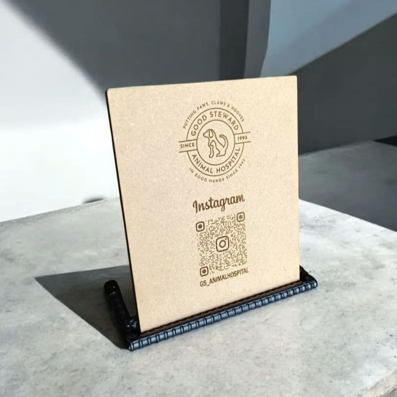 アイアンでシンプルなスタンド　QRコードスタンド製作します☆　【看板　開店祝い