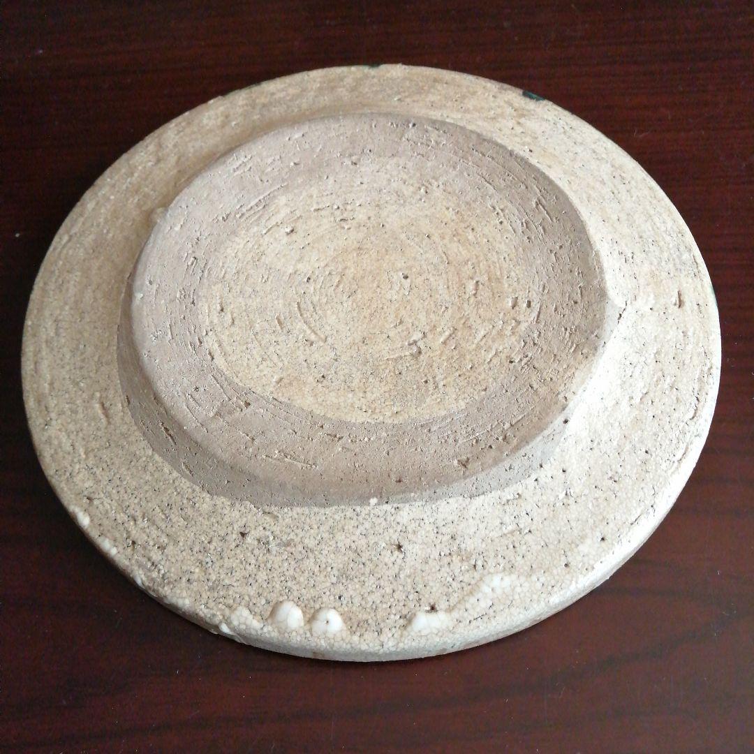 瀬戸焼　織部馬文油皿　21.7cm　江戸後期～明治期