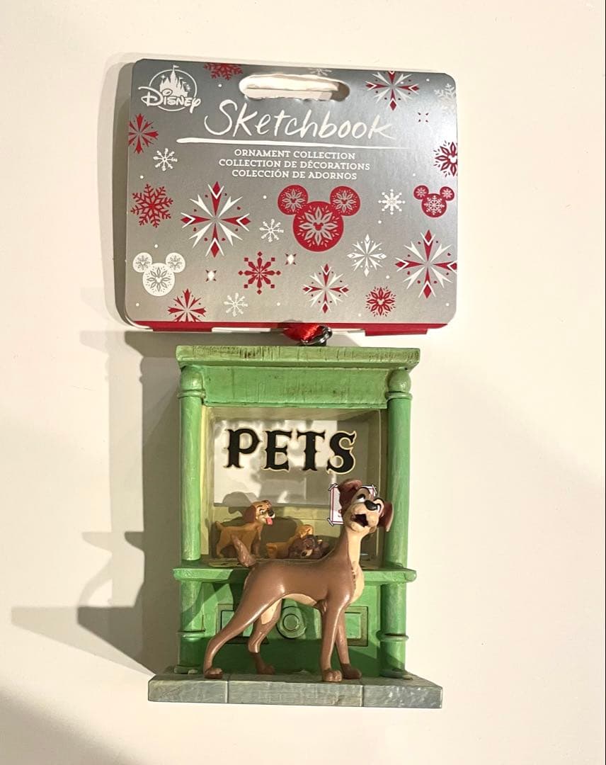 ディズニーストア　クリスマスオーナメント わんわん物語　トランプ　フィギュア