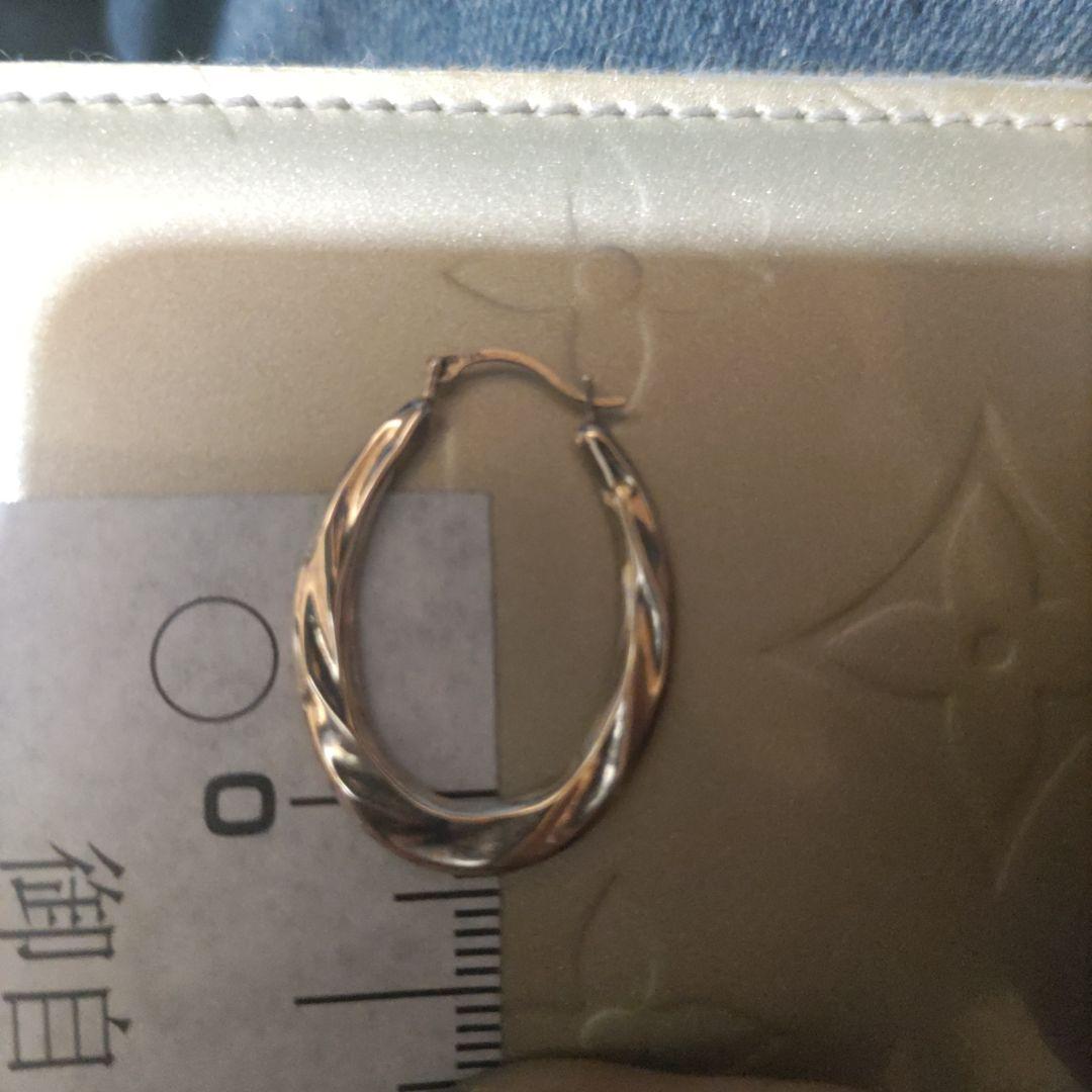 短期間出品！最終値下げ！K10イエローゴールド　10K フープピアス