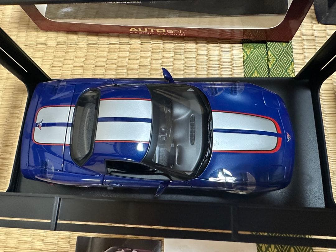 オートアート 1/18 シボレー コルベットC6  / 紺色 2台セットまとめて