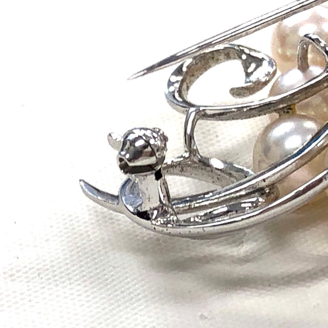 M04/057 MIKIMOTO ミキモト パールブローチ シルバー