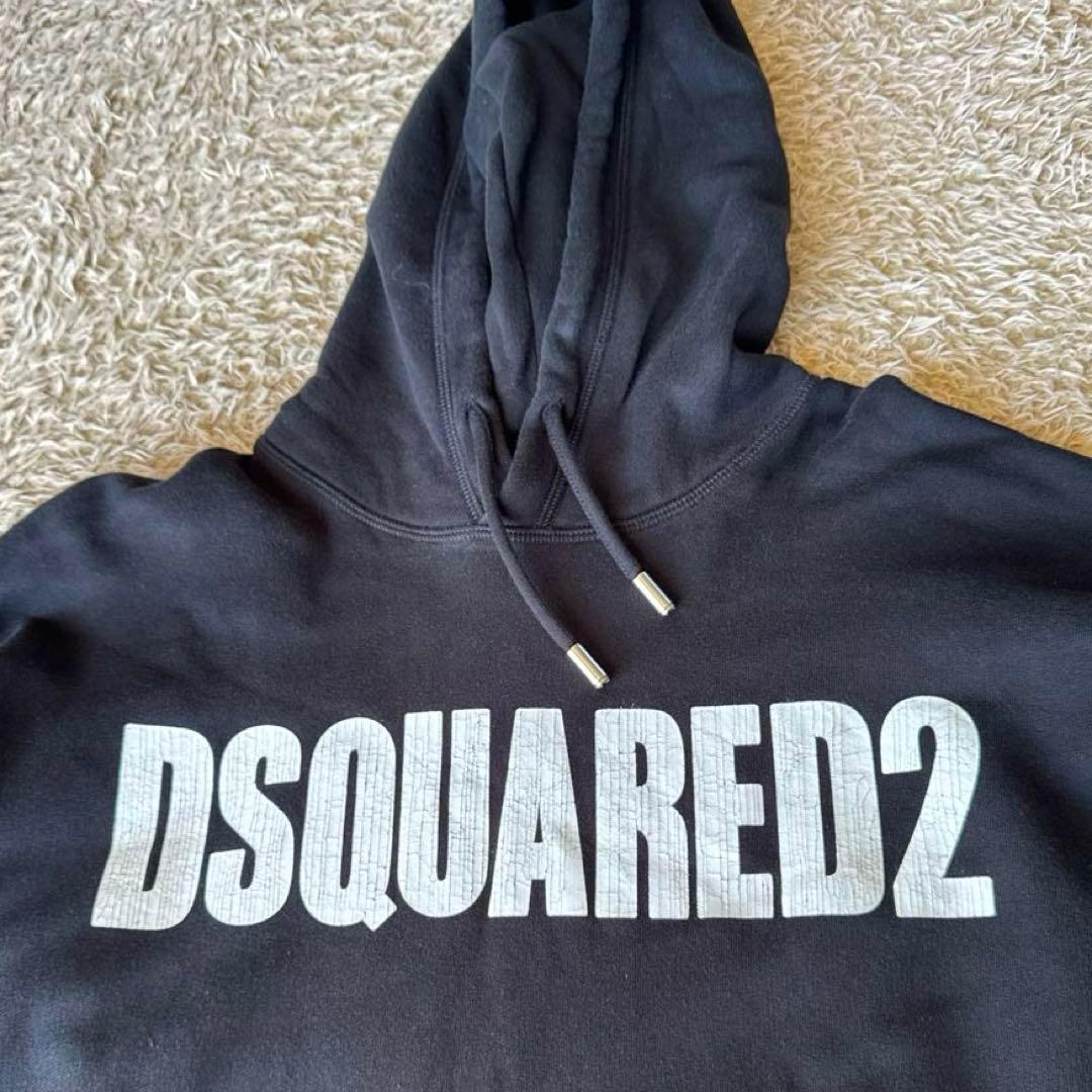 ひ*ろ様 ✨極美✨ディースクエアード2 パーカー　ブラック　フレイムス　ファイヤ