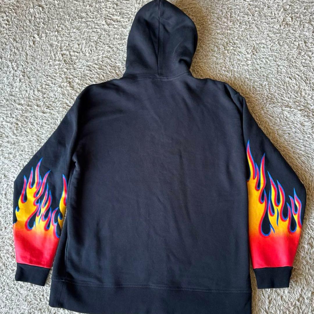 ひ*ろ様 ✨極美✨ディースクエアード2 パーカー　ブラック　フレイムス　ファイヤ