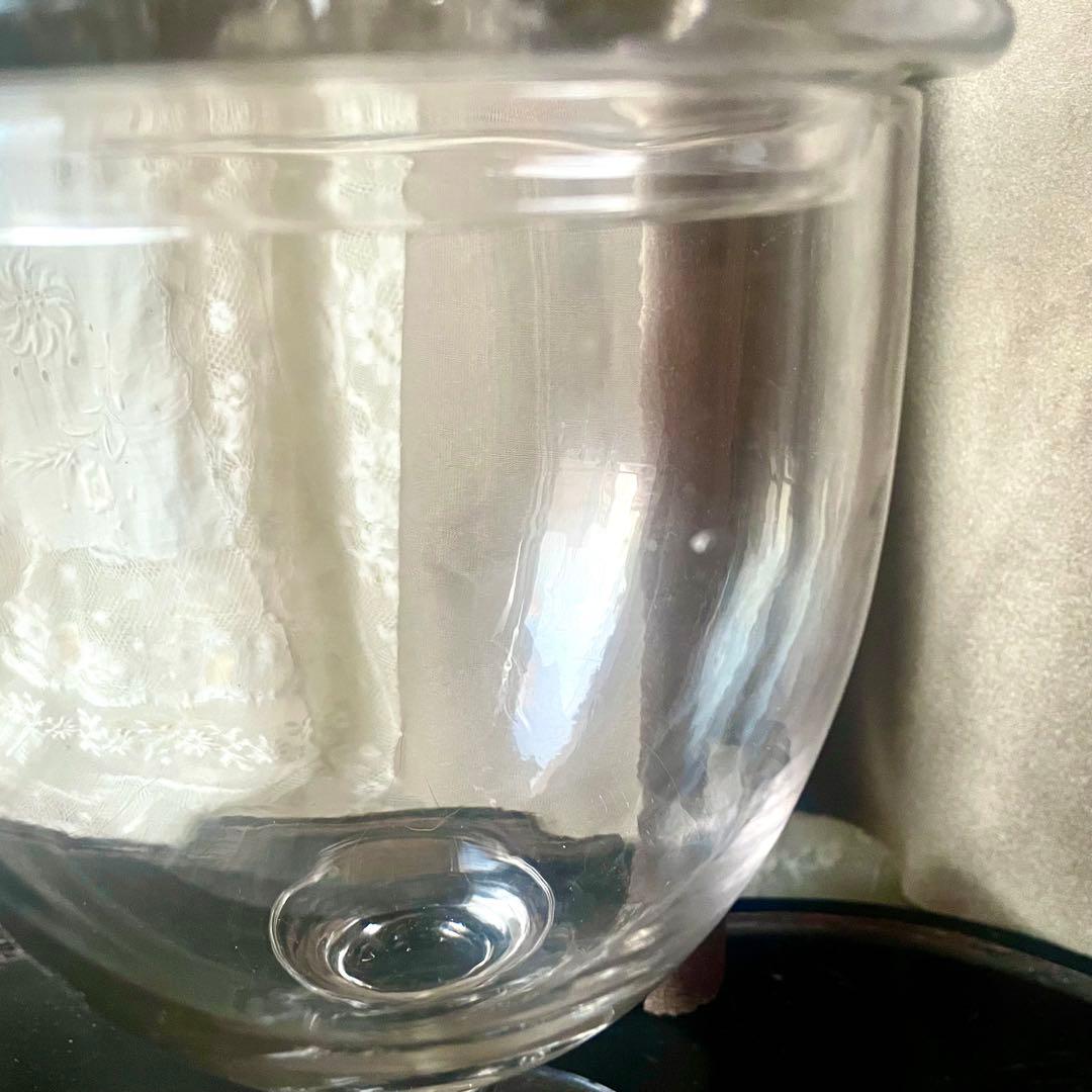 大きな蓋付きガラスボンボニエール　お菓子入れ19世紀店舗什器フランスアンティーク