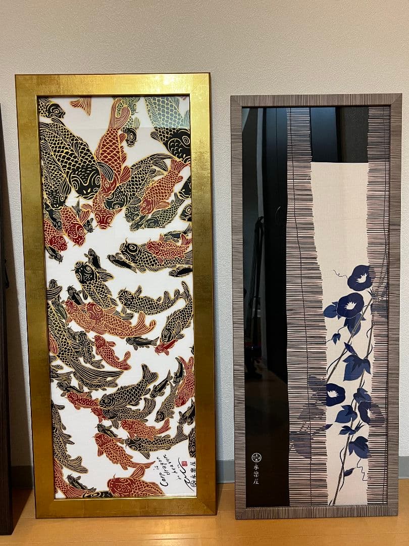 【日本製】黄金の手ぬぐい額縁（ゴールド）UVカットアクリル板仕様【岐阜の木工屋】