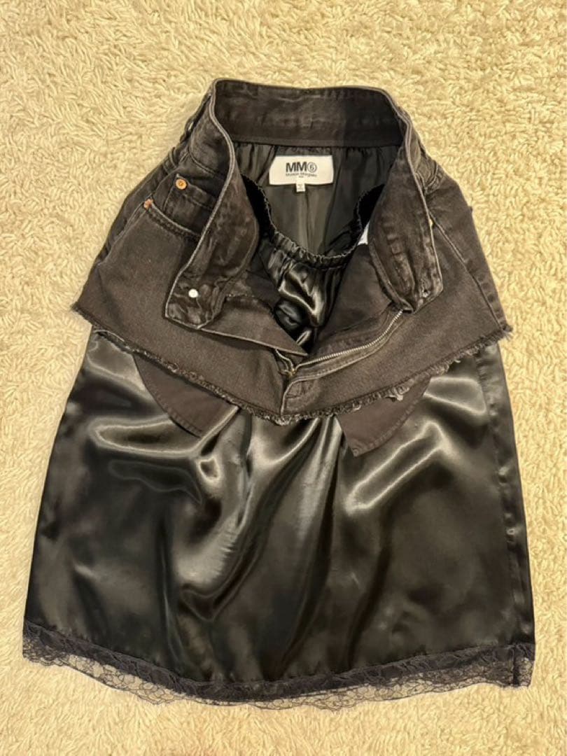 【美品】MM6 Maison Margiela デニムドッキングスカート