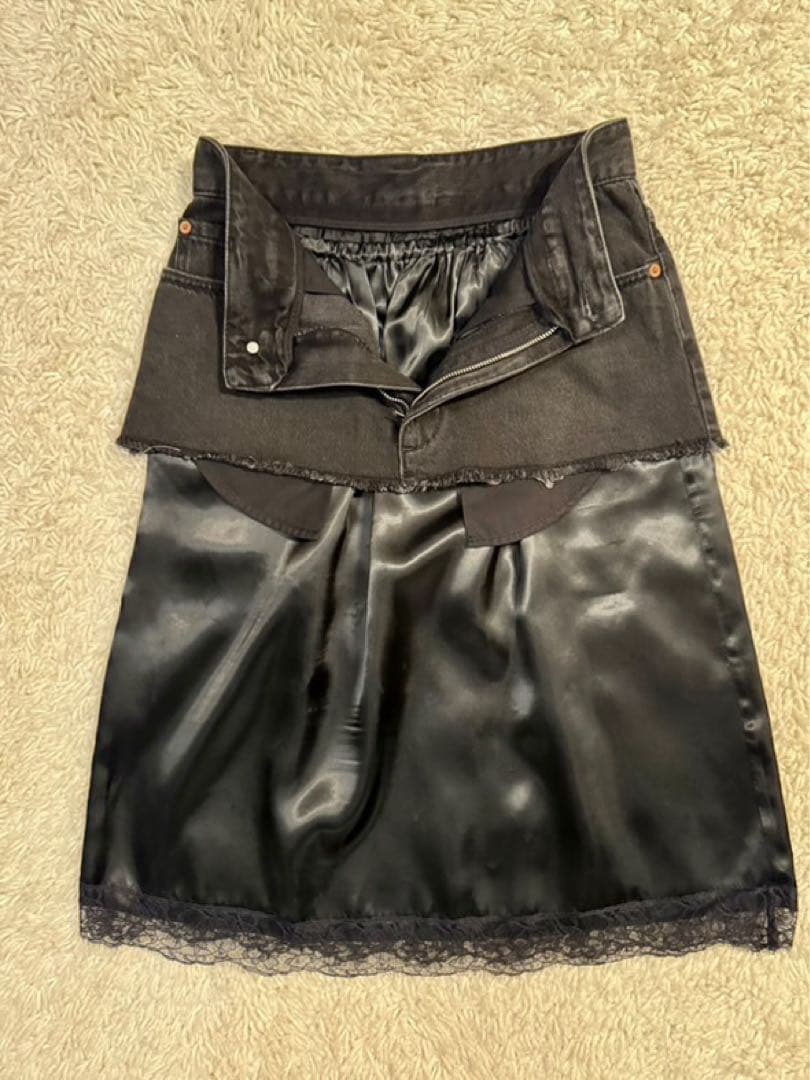 【美品】MM6 Maison Margiela デニムドッキングスカート