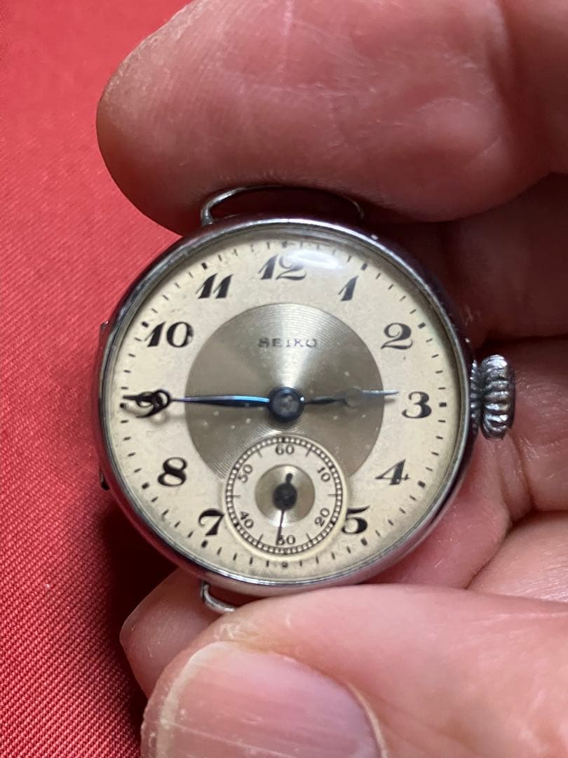 セイコー精工舎モリス10型二重防塵ケース入りパリス環ベルト着、問題ない稼働品