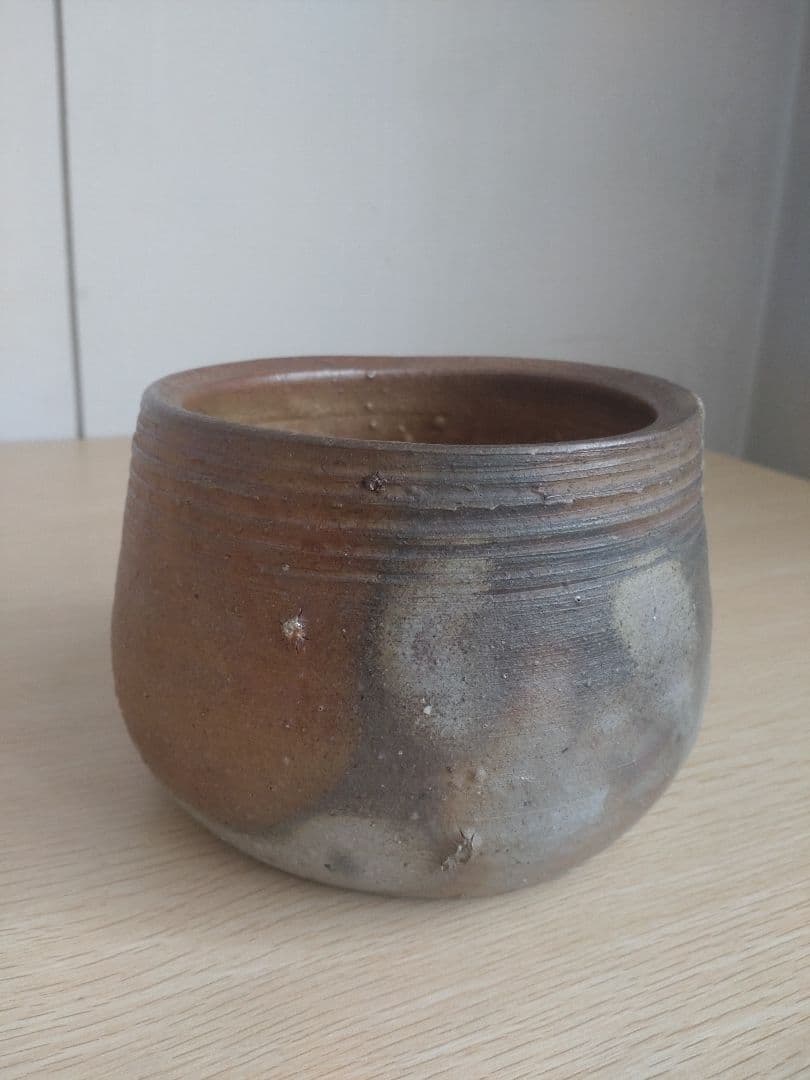 【備前名工】乗松俊行　建水　茶道具　生花　窯変　茶碗　金重陶陽　山本陶秀　藤原啓