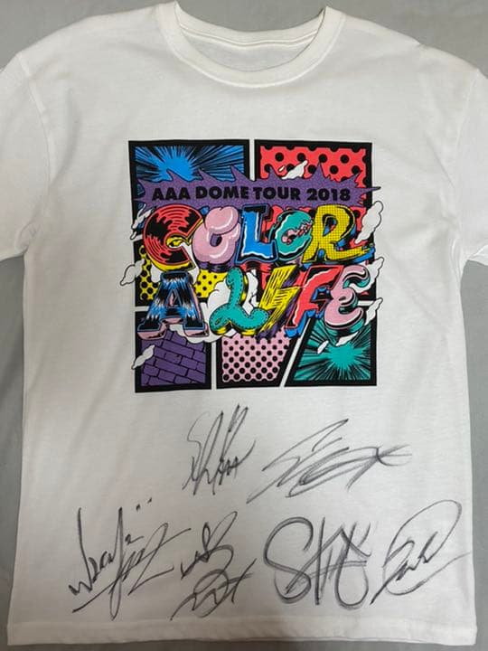 AAA直筆サイン入りツアーTシャツ