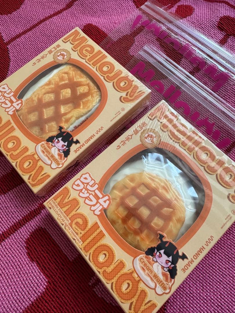 【新品未開封】Mellojoy メロジョイ 丸 スクエア クリームワッフル