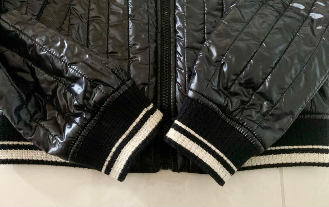 DOLCE&GABBANA ブルゾン シルバーロゴ 光沢　リブニット