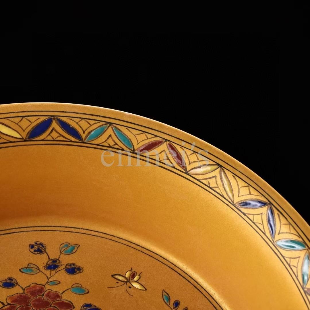 中国古美術・旧蔵 御用・ 粉彩人物図磁器の中皿・純手描き・文房具・置物・観賞皿