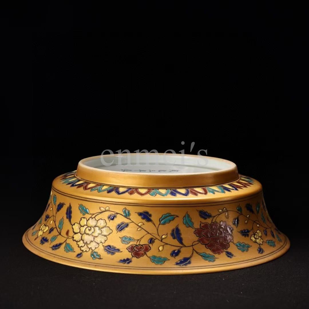 中国古美術・旧蔵 御用・ 粉彩人物図磁器の中皿・純手描き・文房具・置物・観賞皿