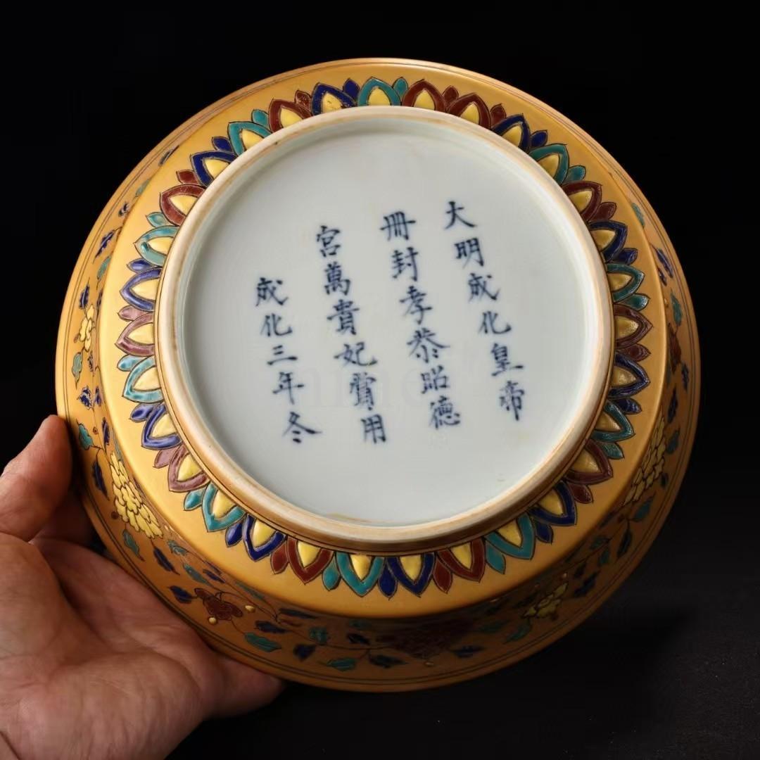 中国古美術・旧蔵 御用・ 粉彩人物図磁器の中皿・純手描き・文房具・置物・観賞皿