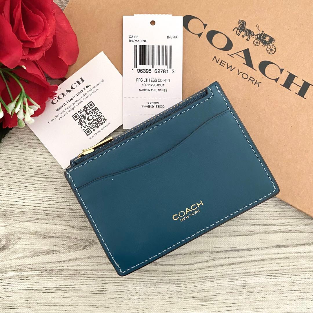 【正規品　新品】COACH コーチ　折り財布 グリーン　三つ折り財布
