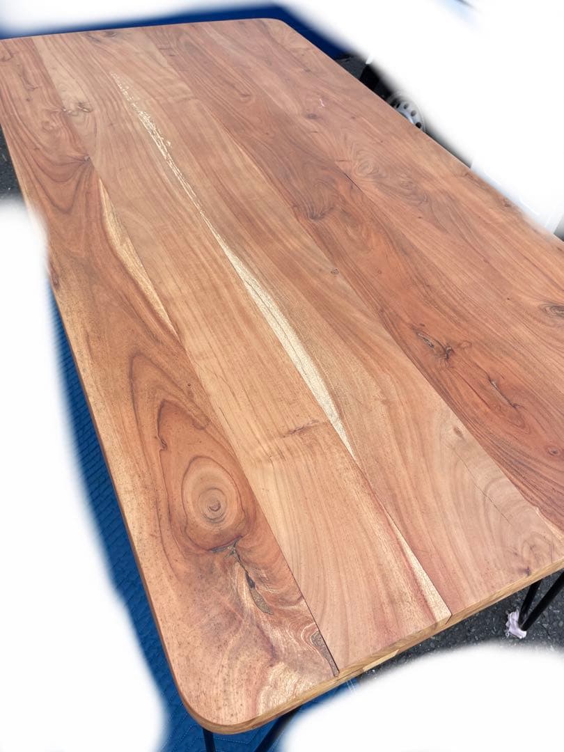 天然木　ウッド　ダイニングテーブル　アイアン