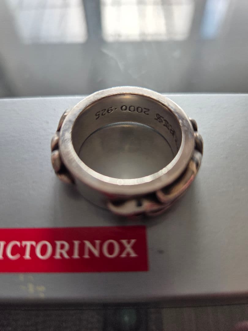 クロムハーツのダブルナローヴァインバンドリング（シルバー