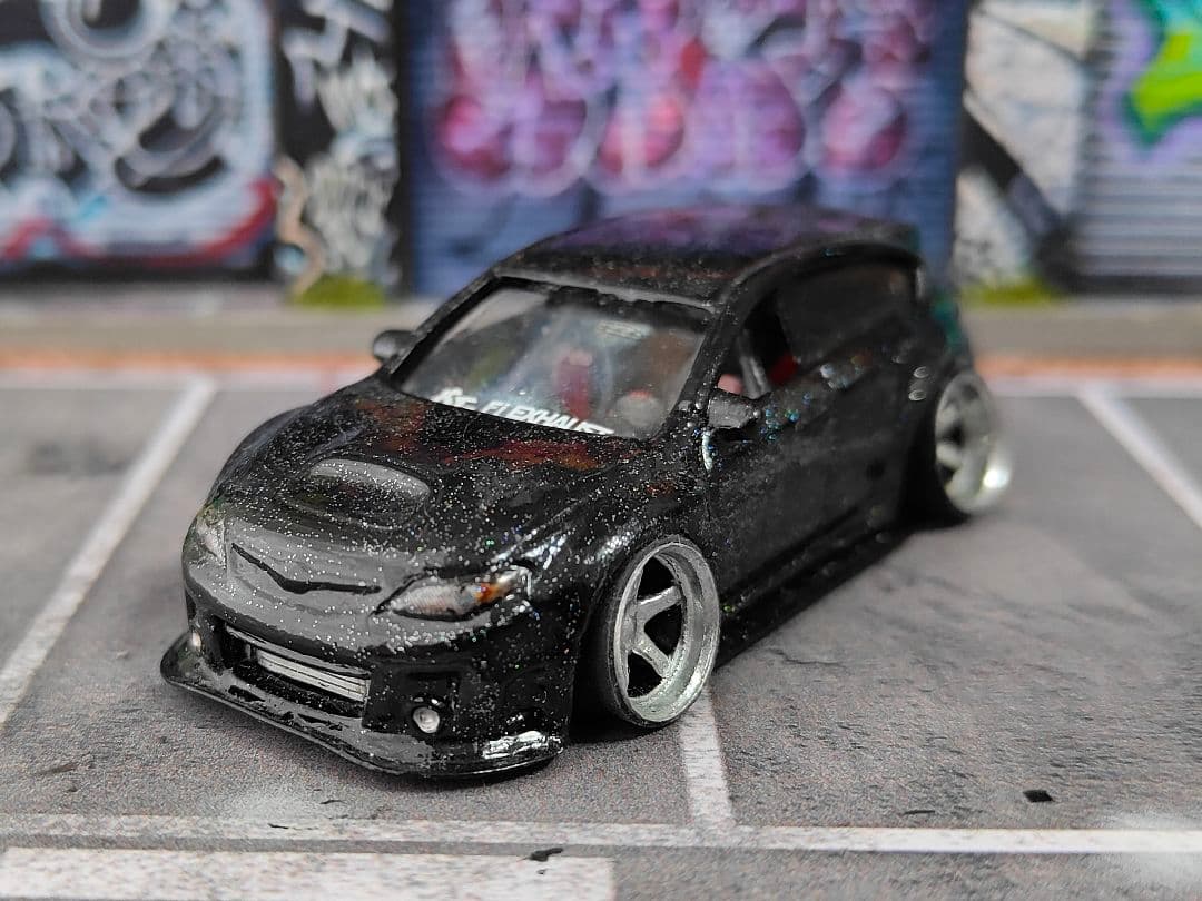 ホットウィールカスタム インプレッサ 7色ラメ フルエアロ☆深リム☆トミカ改造