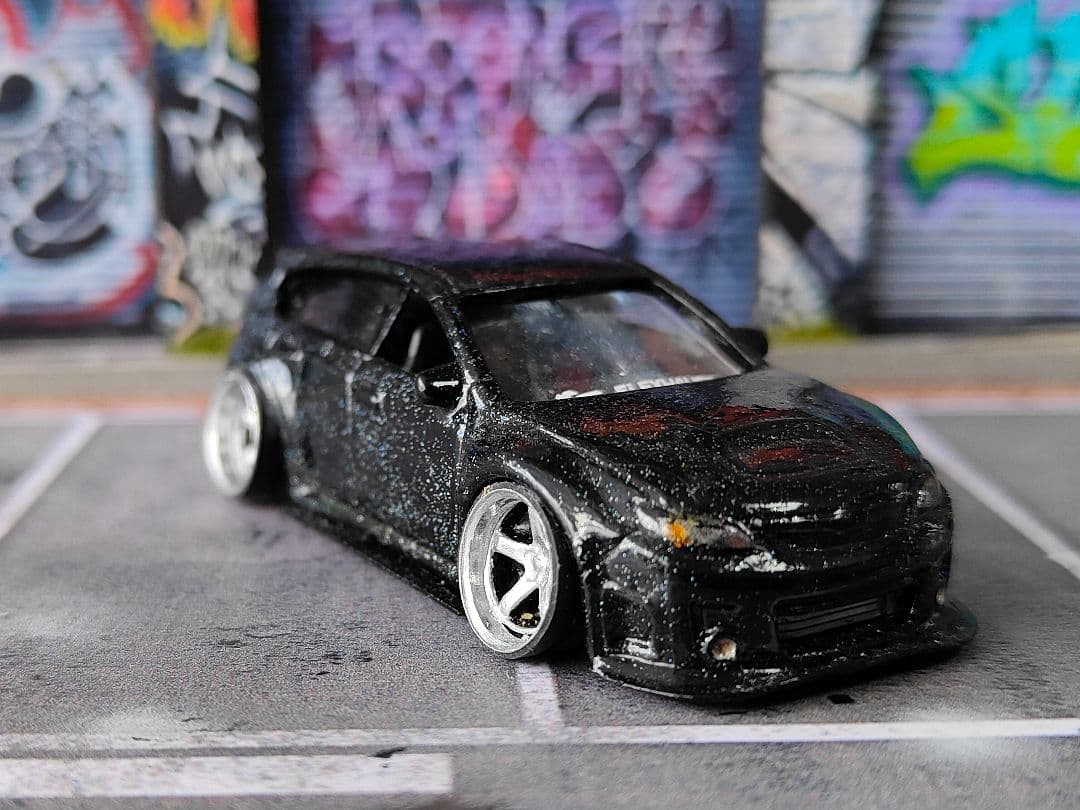 ホットウィールカスタム インプレッサ 7色ラメ フルエアロ☆深リム☆トミカ改造