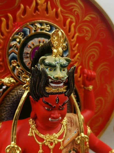 【修縁堂】真言密教 密宗 細工 爱染明王仏像 置物 仏壇 仏像