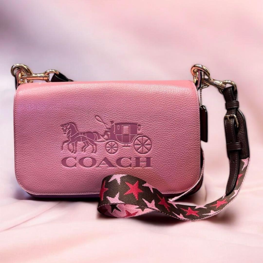 Seiko様 極美品✨コーチ ショルダーバッグ ピンク レザー 4521収納抜群