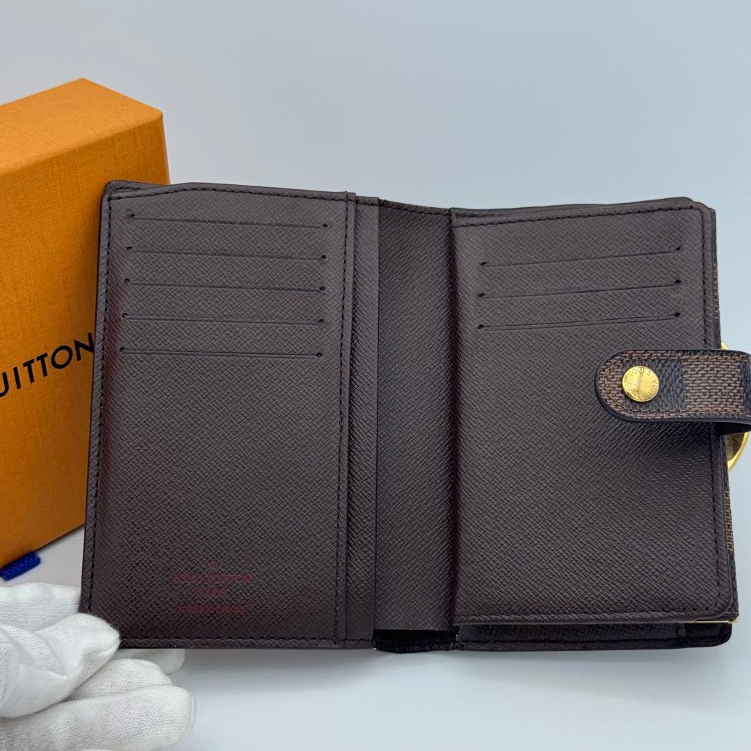【定番人気】ルイヴィトン ダミエ エベヌ 折り財布 ポルトフォイユ ヴィエノワ