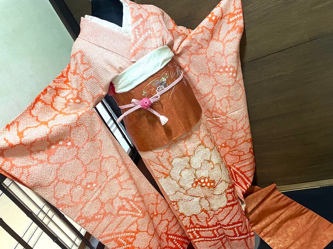 振袖フルセット5点M〜L総絞りやまと銀駒刺繍11800円売り切り終了