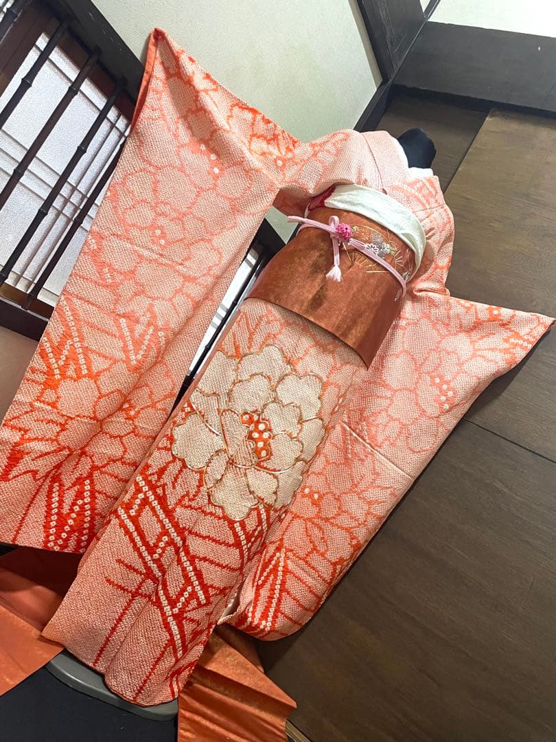 振袖フルセット5点M〜L総絞りやまと銀駒刺繍11800円売り切り終了
