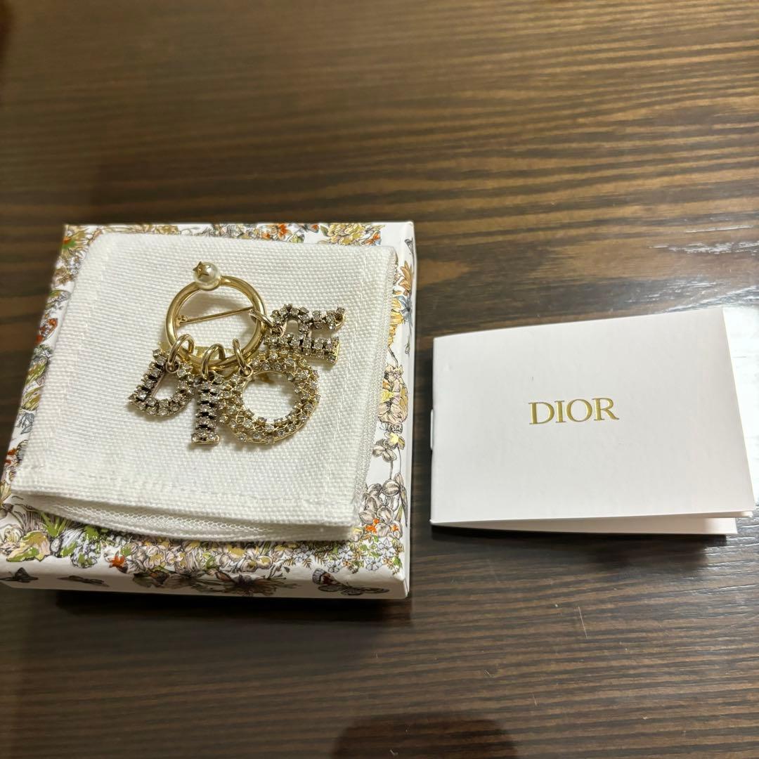 ［未使用級］ディオール　MISS DIOR ラインストーン　チャーム　ブローチ