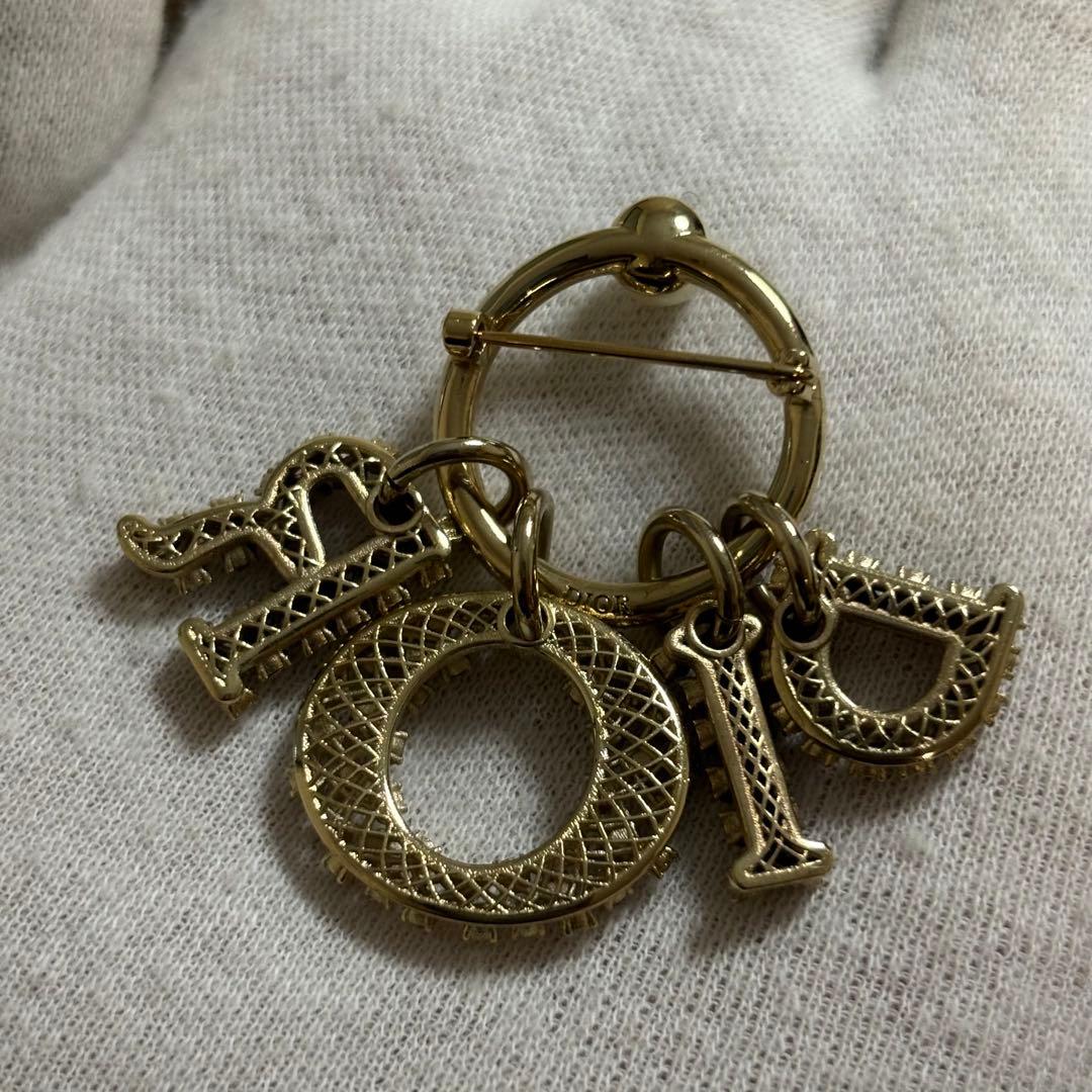 ［未使用級］ディオール　MISS DIOR ラインストーン　チャーム　ブローチ