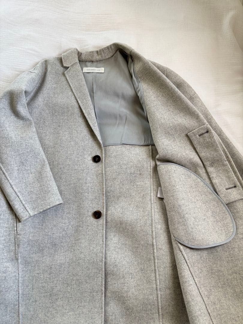 R。GALERIE VIEライトメルトン チェスターコート