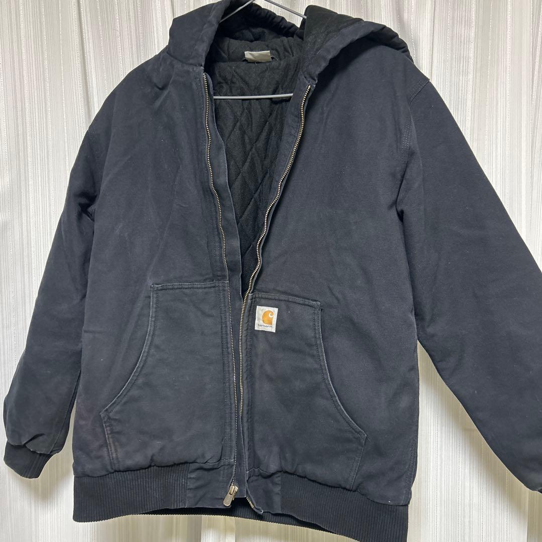 carhartt アクティブジャケット ダックフルジップパーカー XL ブラック
